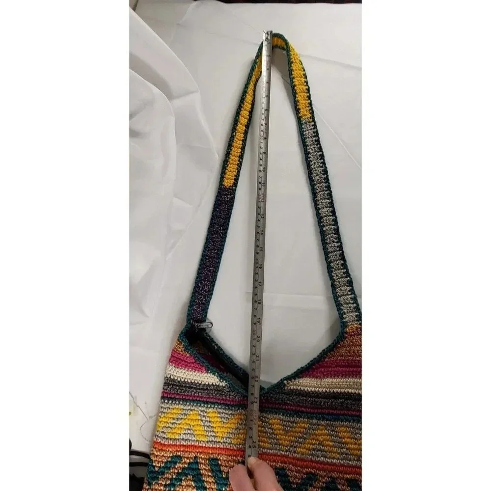 Bamboo Trading Company Cotton Woven Boho Bucket Bag geometric purse Hippie